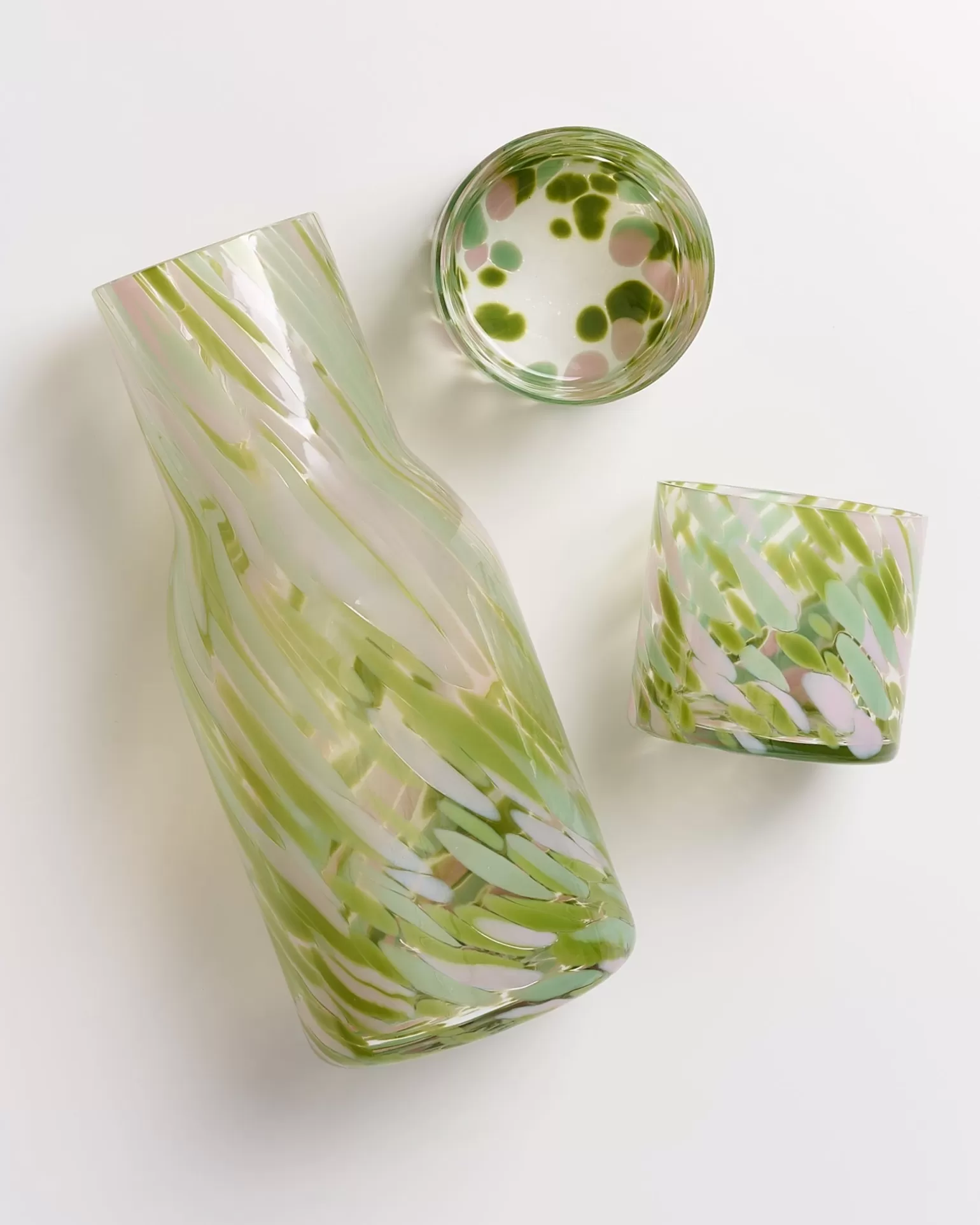 joia__glass_small_drops_green_pink_5.webp Clearance Motel a Miio Joia - Glass Small Drops Green Pink grün rosa