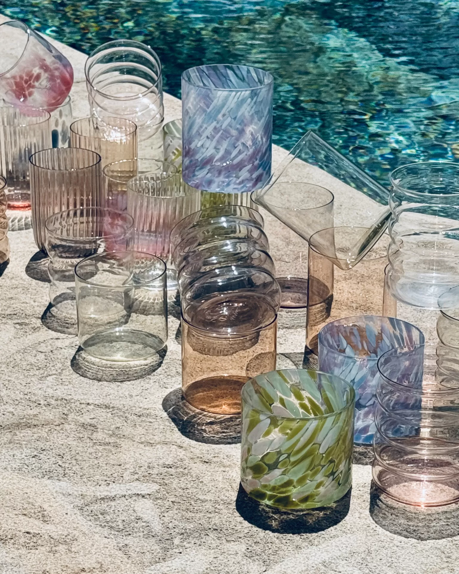 joia__glass_small_drops_green_pink_6.webp Clearance Motel a Miio Joia - Glass Small Drops Green Pink grün rosa