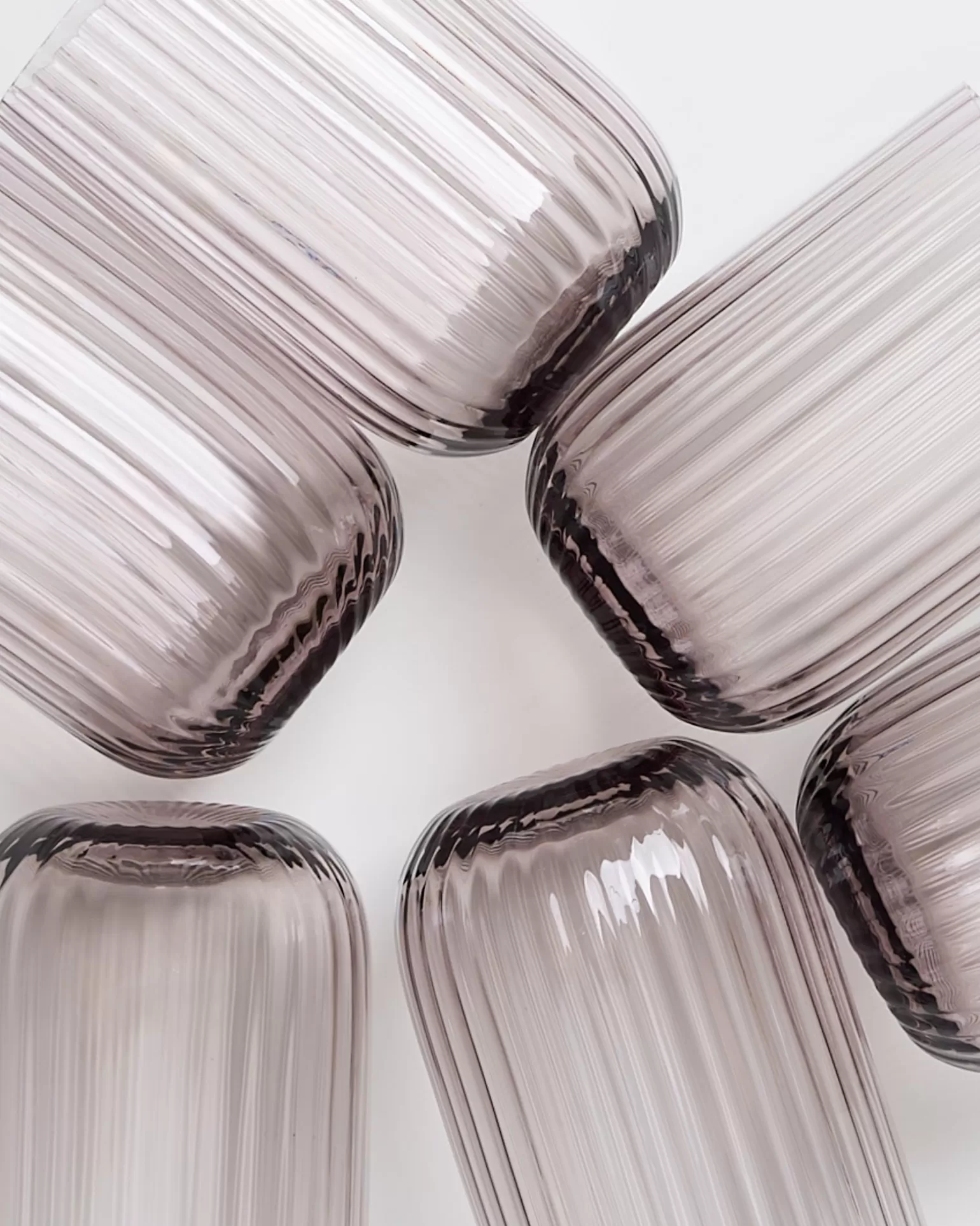 joia_er_set_glas_riffled_amethist_2-1.webp Sale Motel a Miio Joia 6er Set Glas Riffled amethist