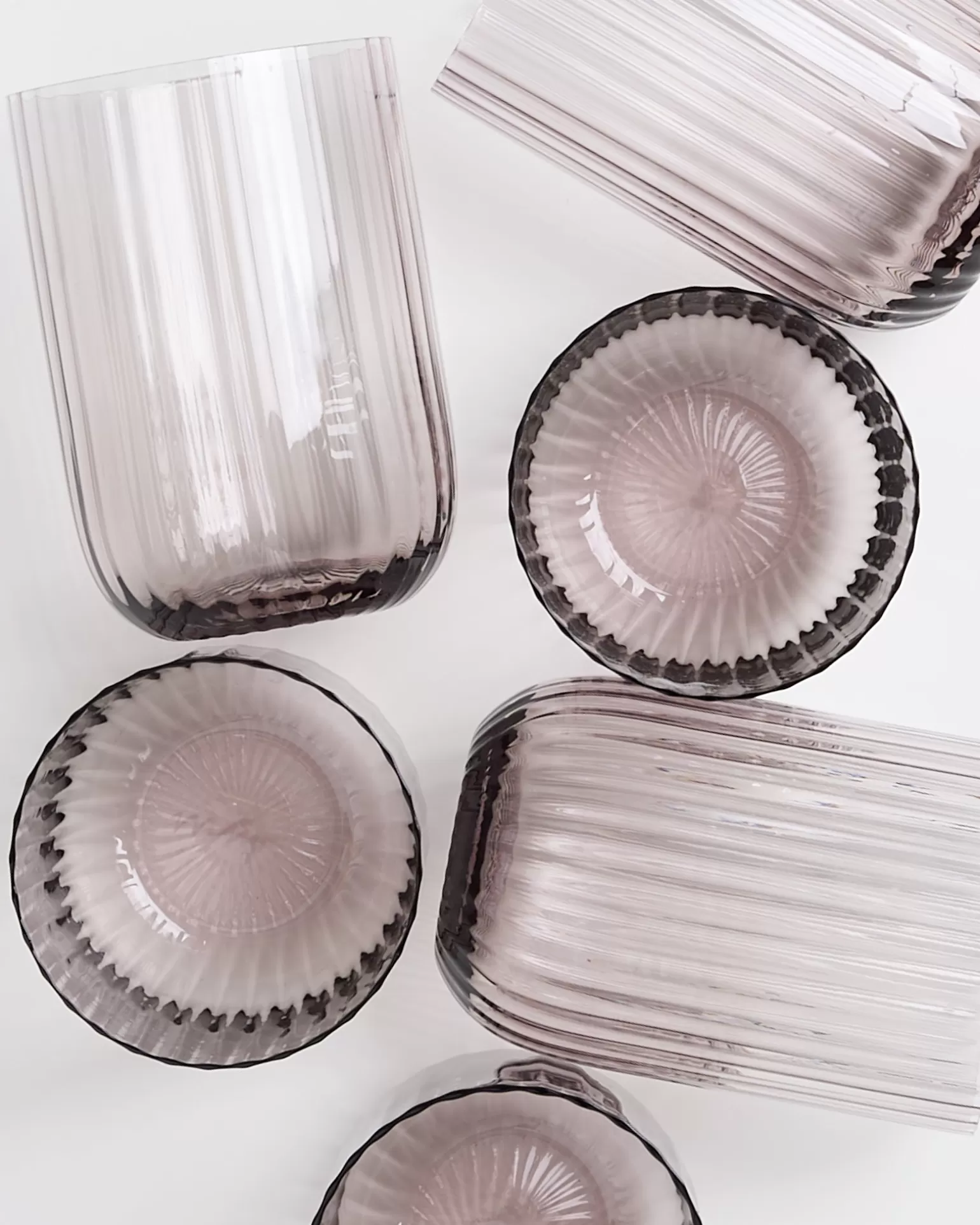 joia_er_set_glas_riffled_amethist_3-1.webp Sale Motel a Miio Joia 6er Set Glas Riffled amethist