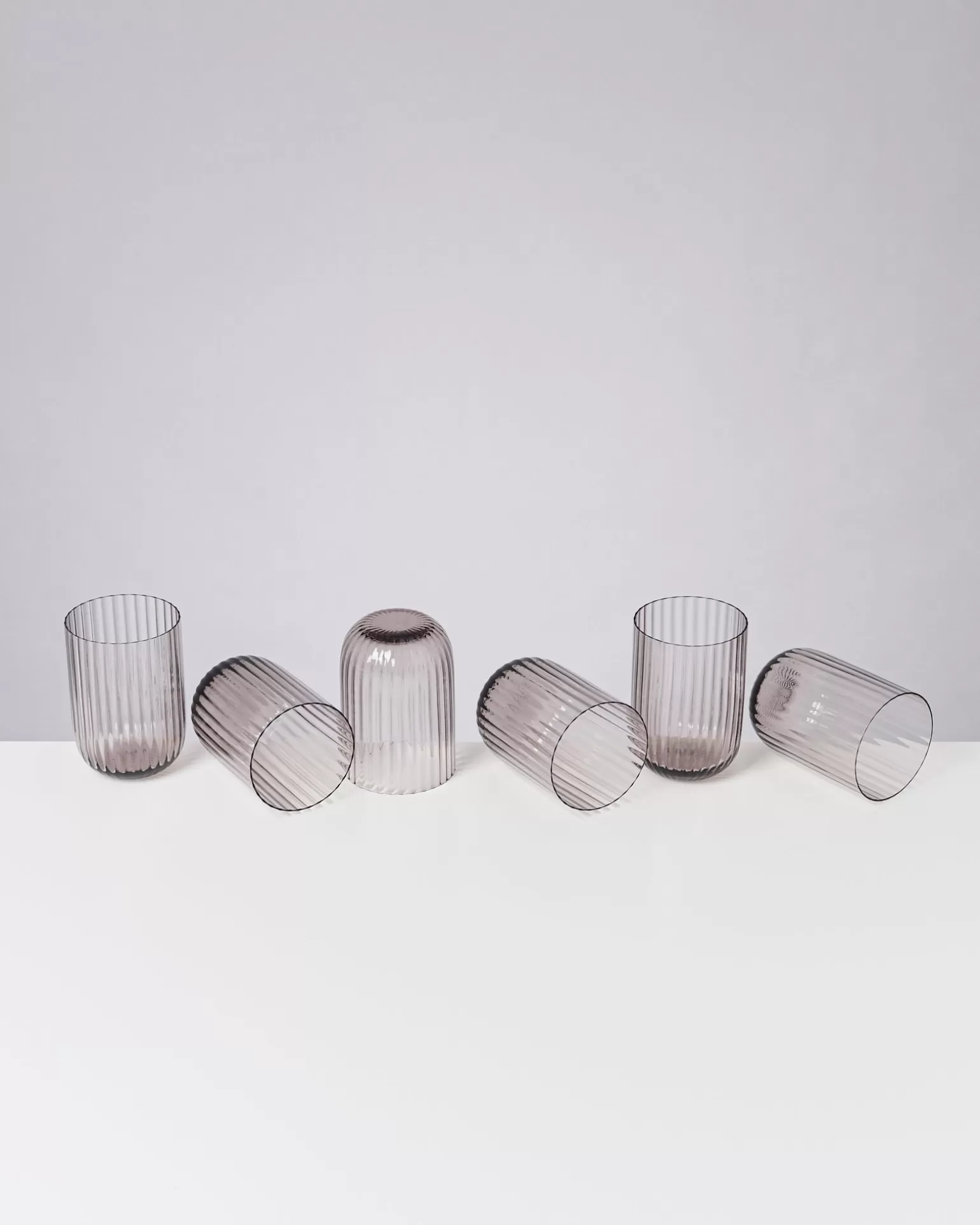 joia_er_set_glas_riffled_amethist_4-1.webp Sale Motel a Miio Joia 6er Set Glas Riffled amethist