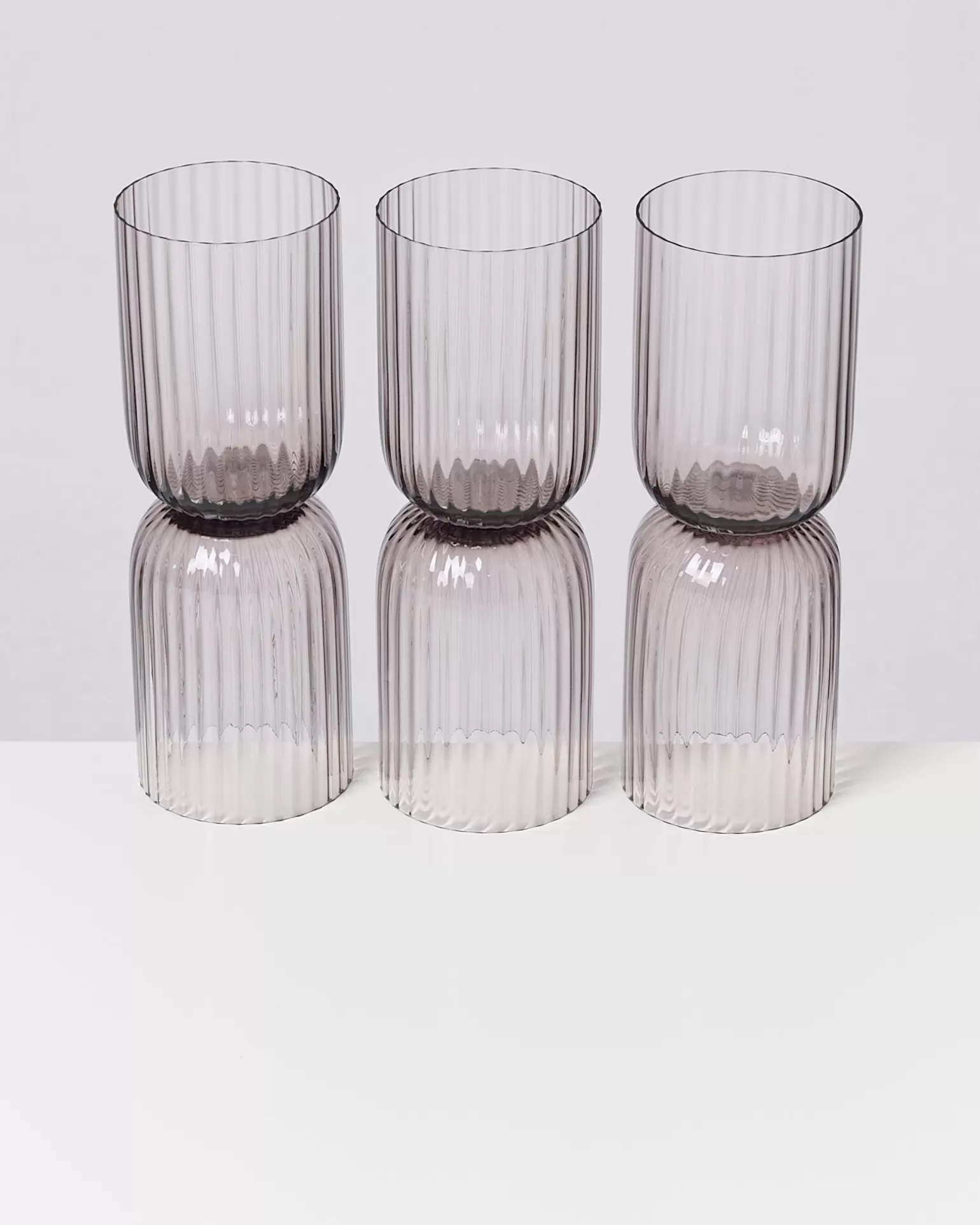 joia_er_set_glas_riffled_amethist_5.webp Sale Motel a Miio Joia 6er Set Glas Riffled amethist