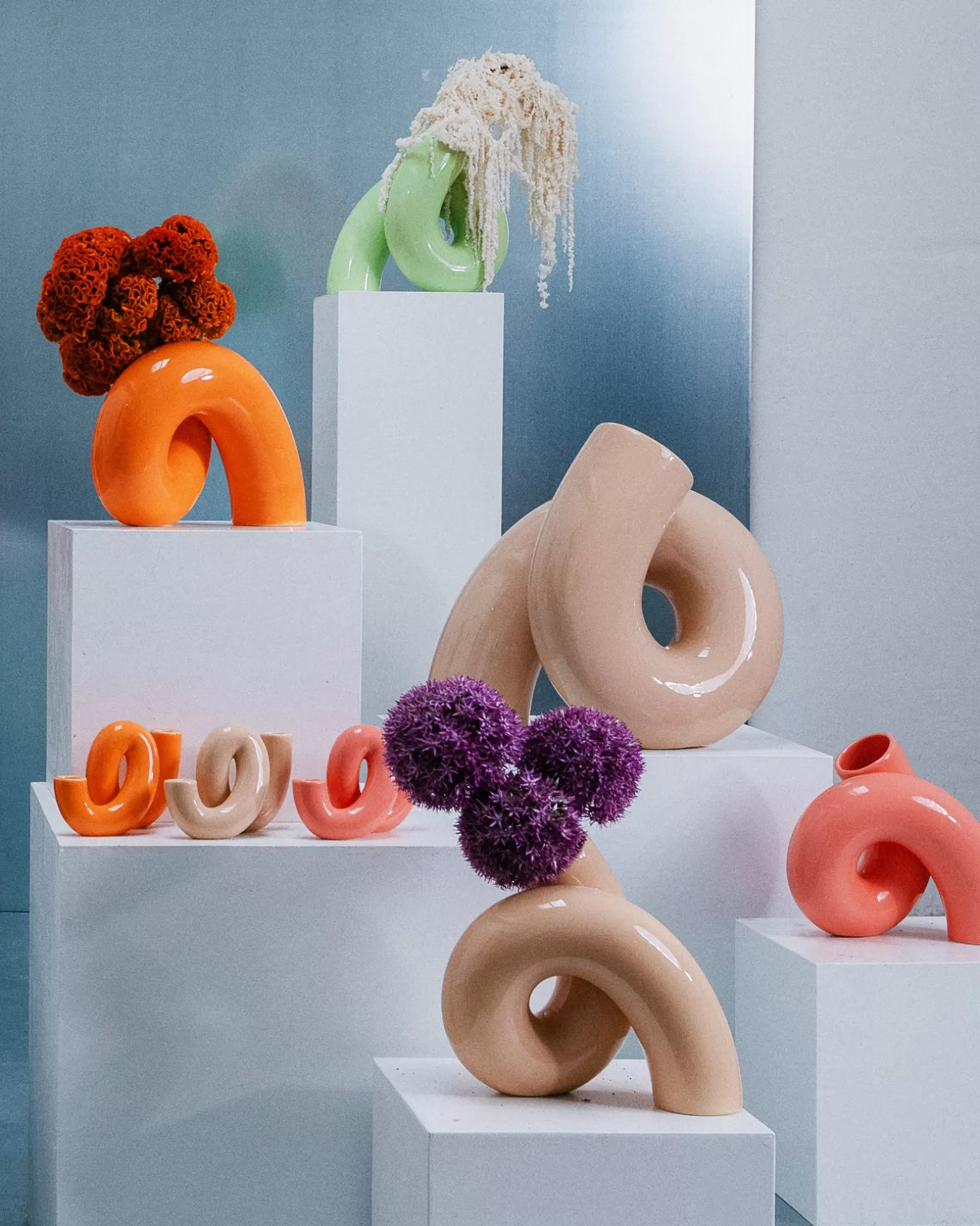 Hot Motel a Miio X Ju Schnee Viparita Vase L pink