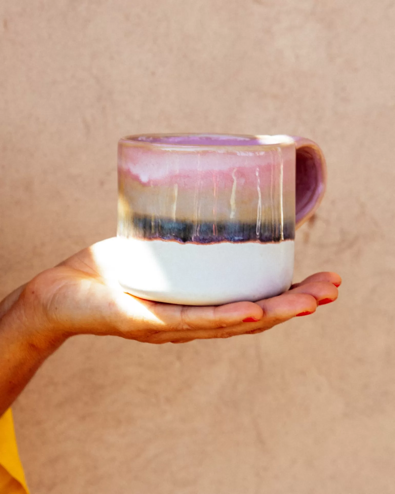 ndoa__mug_pink_green_dipped_4.webp Online Motel a Miio Nódoa - Mug Dipped pink green